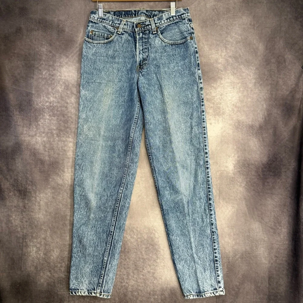 Vintage Levis 555 Relaxed Fit Acid Wash Jeans Made in USA Blue W32 L34